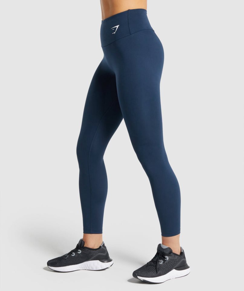 Women's Gymshark Training Leggings Navy | CA 135AD6